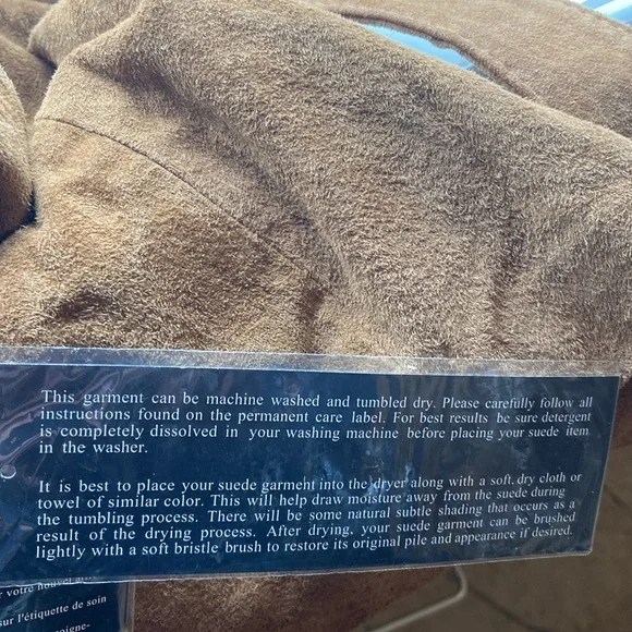 Guillaume Washable Suede Leather Jacket Size Large - Picture 13 of 14